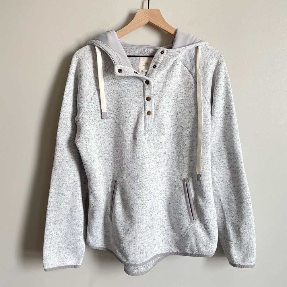 Thread & Supply Dillon Pullover Henley Fleece Hoodie - Women's Large